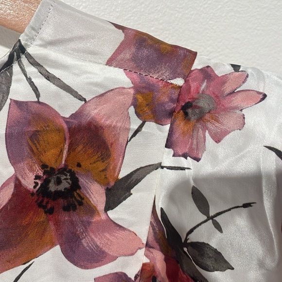 The Kooples Floral Wrap Dress - Multicolor Ecru, Size 6 - Picture 15 of 17